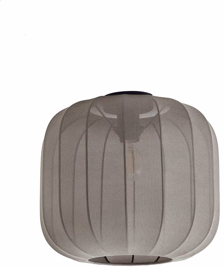 Plafoniera Lindby Helin, grigio, tessuto, Ø 35 cm