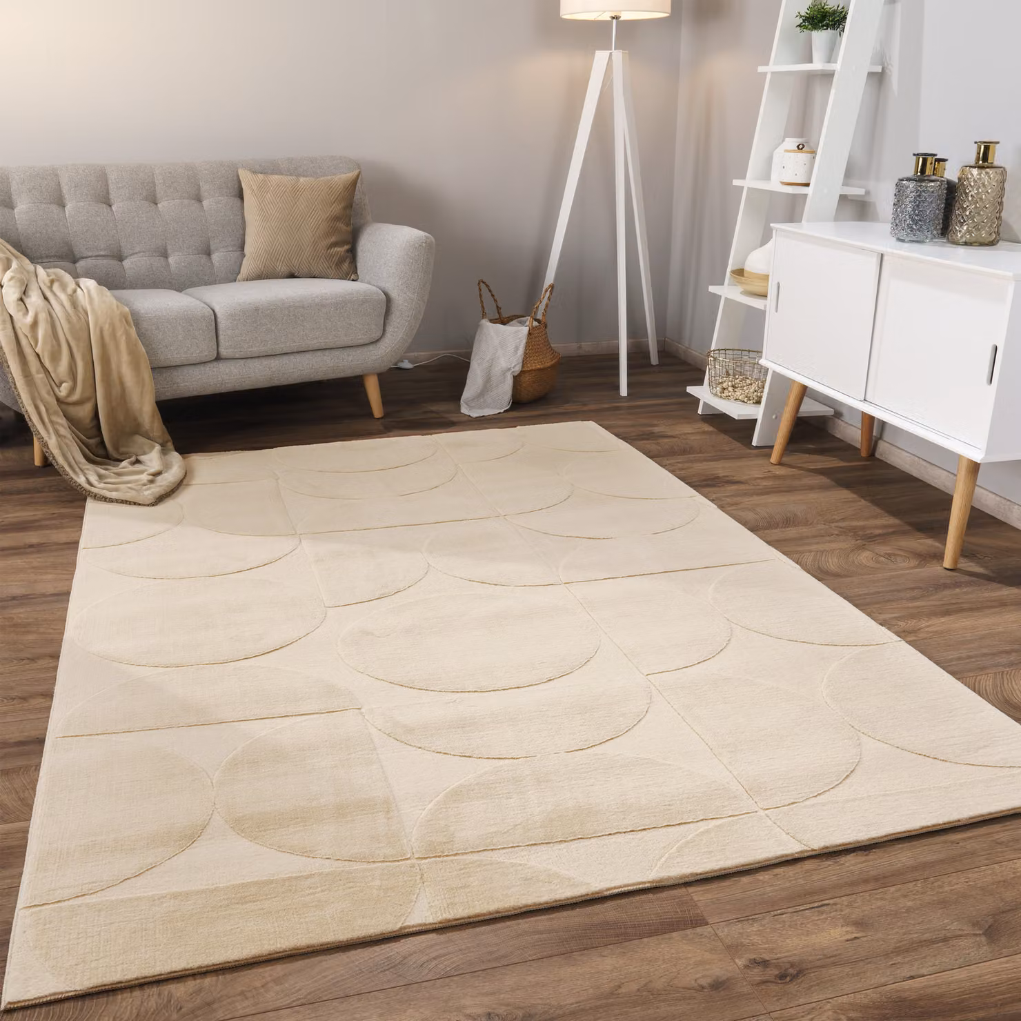 Tappeto in pelliccia sintetica Lelystar beige L: 150 cm, P: 80 cm – 2