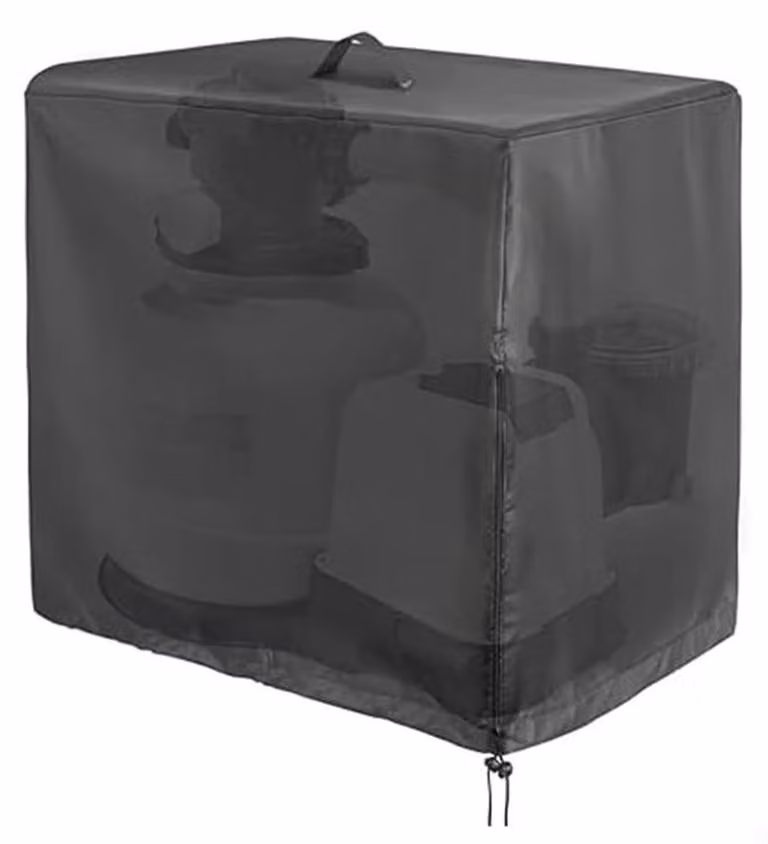 Copertura impermeabile per filtro a sabbia della piscina - Tessuto Oxford - Copertura 84 x 61 x 86 cm - Adatta per pompe a sabbia - Protezione - Chiusura con cerniera - Custodia per pompa della piscina
