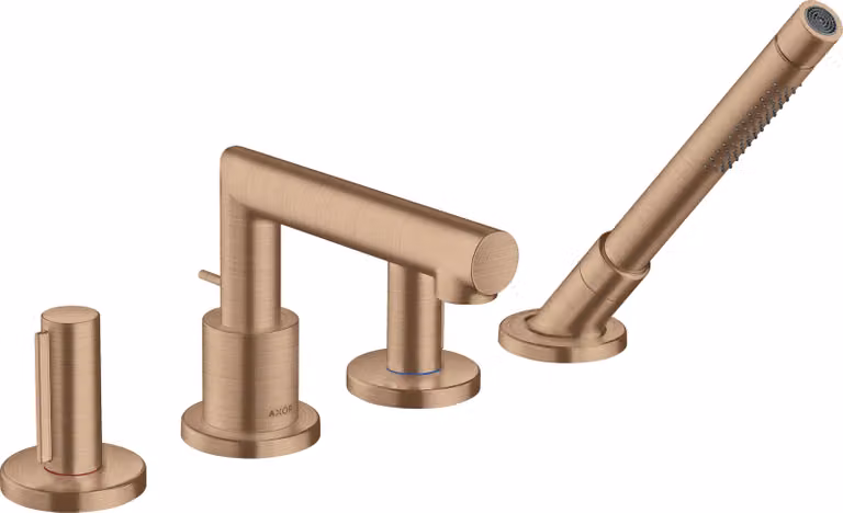 hansgrohe AXOR AXOR Uno 4 trous pour jante de baignoire, Zerogriff, saillie 152mm, 45444310, 45444310