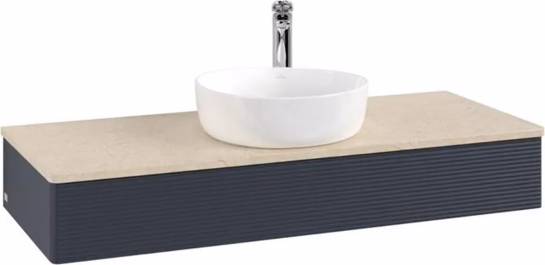 Mobiletto V&B con struttura frontale Antao 120x19x50cm, HL, WBP botti., md b m Lac