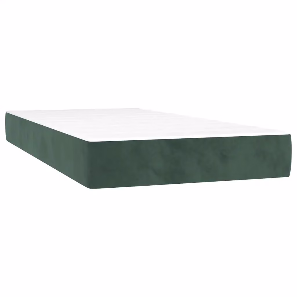 Materasso Ibrido vidaXL in Velluto Verde e Bianco L: 100 cm, P: 220 cm, H: 20 cm – 2