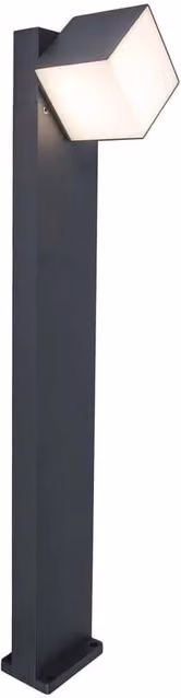 Paletto da esterno LED CUBA Lutec antracite 12W 3000K luce calda