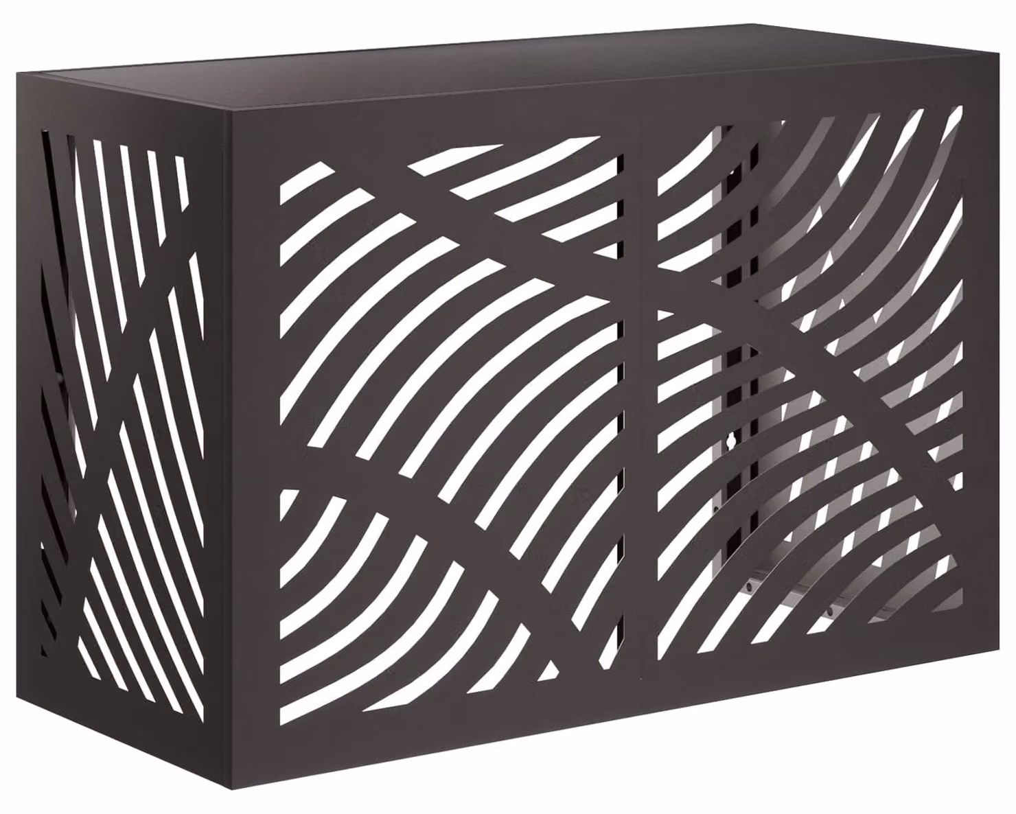 Coperchio per aria condizionata nero 90 x 40 x 60 cm acciaio