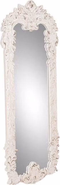 Specchio in legno bianco 66x3x154 cm