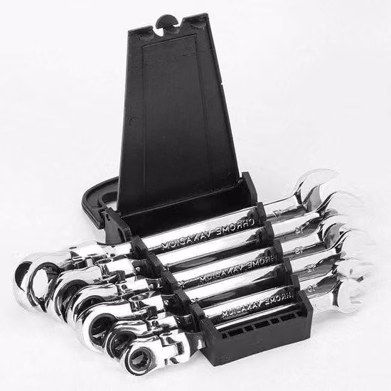 Set di 6 chiavi inglesi da 8-17 mm, Acciaio al carbonio 45#, attrezzo multifunzionale per progetti fai da te