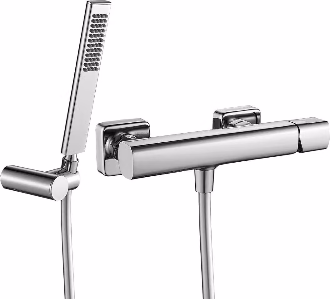 Miscelatore doccia a parete con set doccia LAVEO Tores cromo