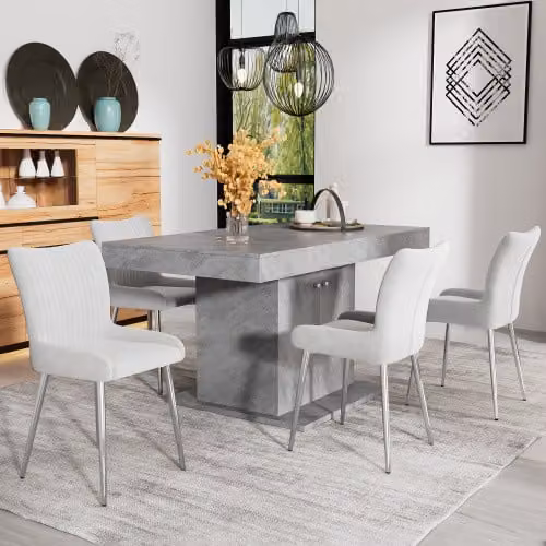 Sweiko sala da pranzo sedia sedia salotto sedie imbottite soggiorno sedia divano con quattro gambe di supporto in metallo, soggiorno, camera da letto velluto set di 4