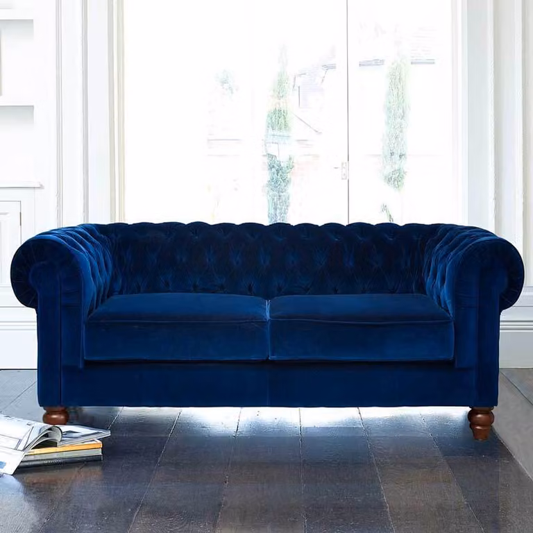 Chesterfield Design Luxus Polster Sofa Couch Sitz Garnitur Leder #111