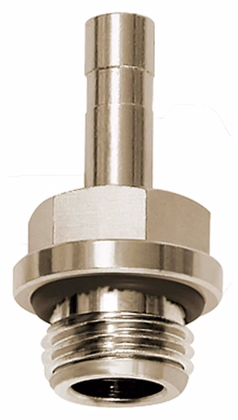 Nipplo a innesto filettato Riegler "click-clock", G 1/8 a., tubo Ø 6