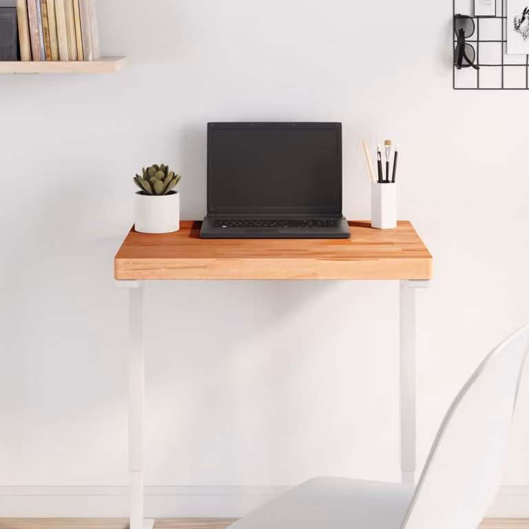Piano Tavolo Rettangolare in Legno Massello di Faggio vidaXL, Marrone, L 60 cm x P 40 cm x H 4 cm