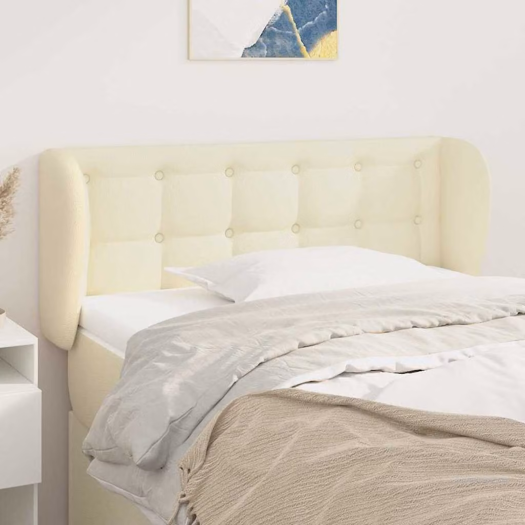 Testiera ad orecchio vidaXL in similpelle beige L: 93 cm, P: 23 cm, H: 78-88 cm