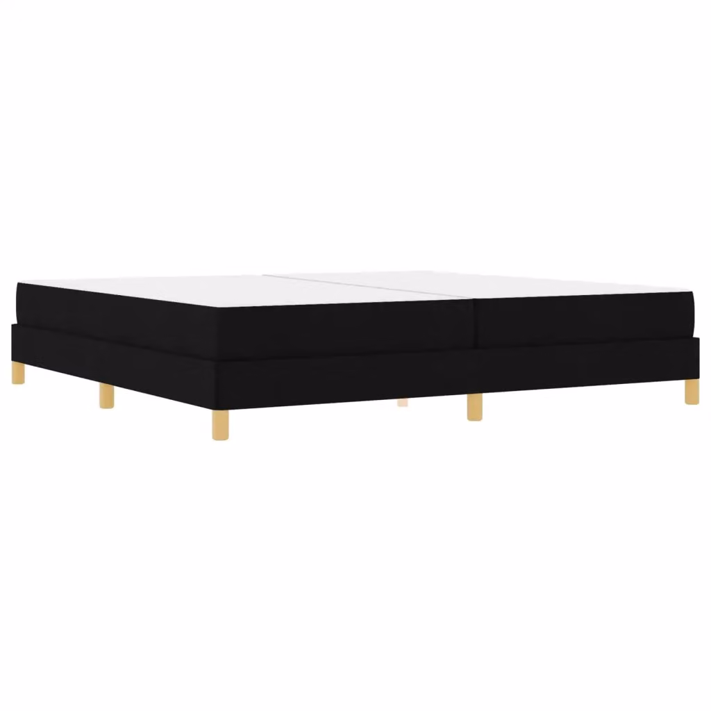 Letto moderno con materasso a molle a tasche vidaXL in tessuto nero L/P: 200 x 200 cm – 2
