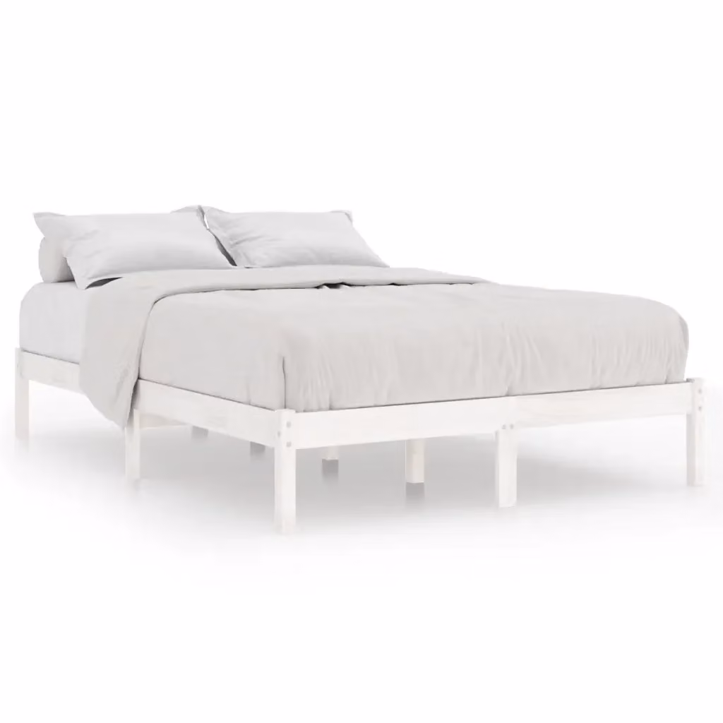 Giroletto vidaXL in legno massello di pino bianco laccato L/P/H: 205.5 x 120 x 31 cm – 2