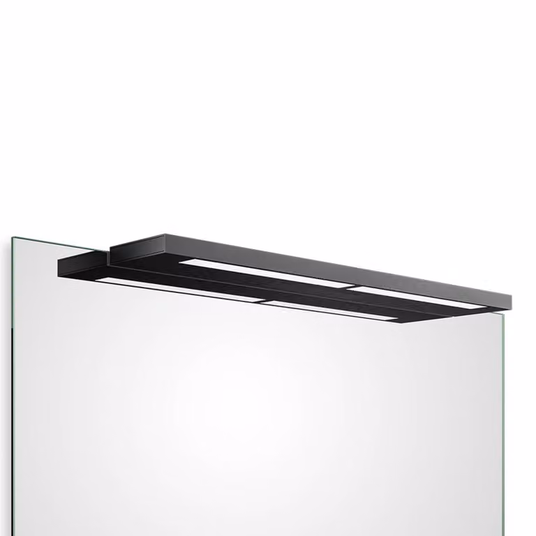 Decor Walther Applique da parete Slim 1-60 N, Nero, Bagno, Alluminio, Moderno, Applique