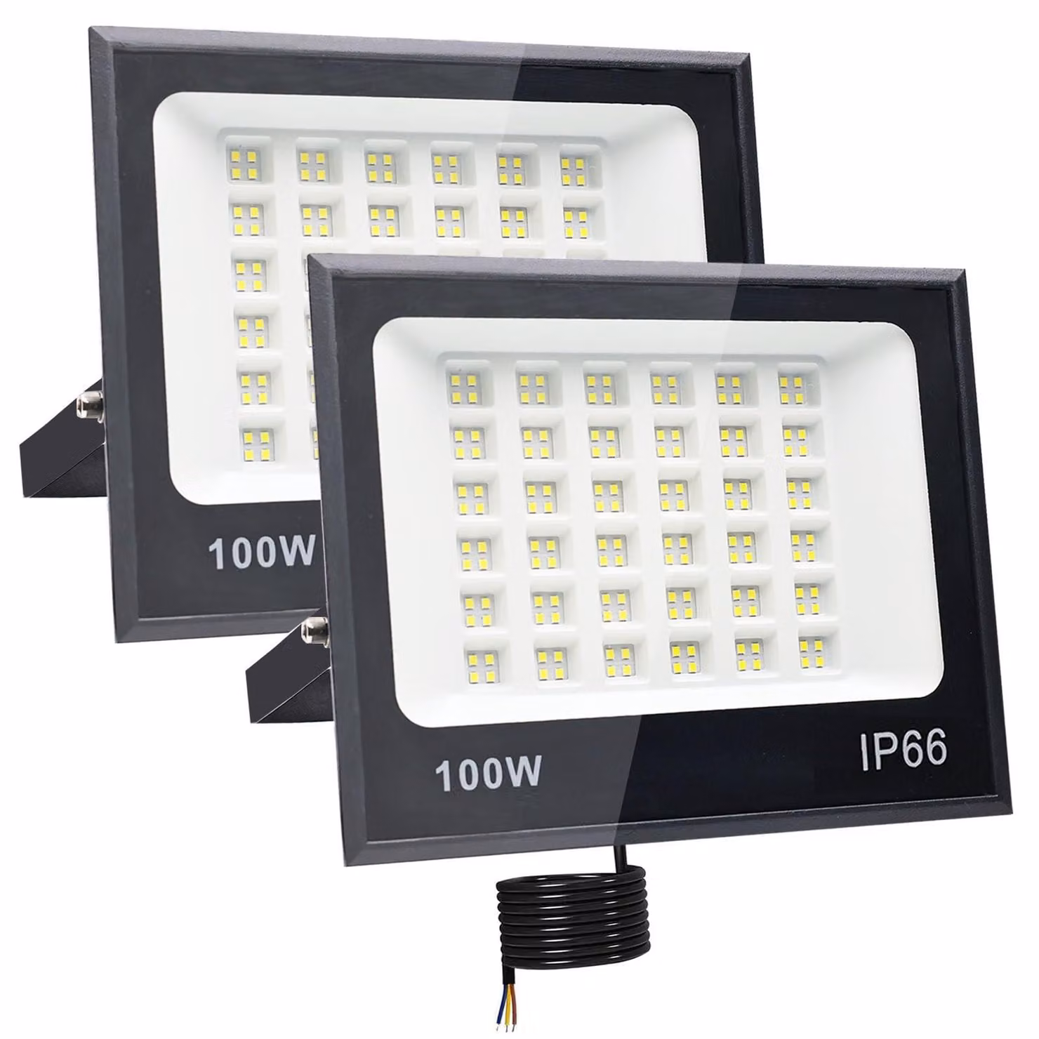 Fari a LED, confezione da 2, 100W, 10000 lumen, grado di protezione IP66, 6500K, luce bianca fredda