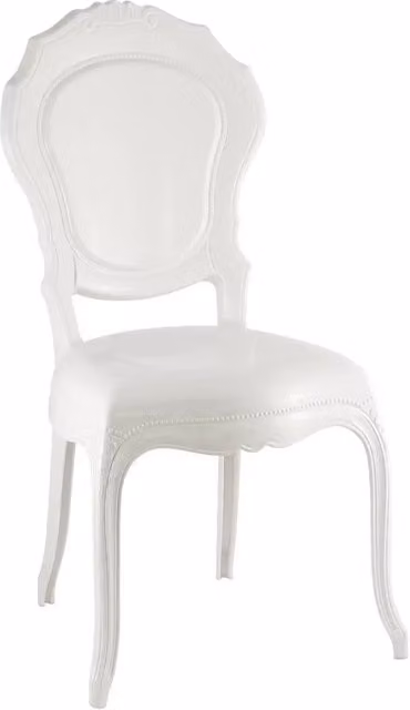 Set 2 sedie in polipropilene bianco lucido victoria ghost - Mobili 2G
