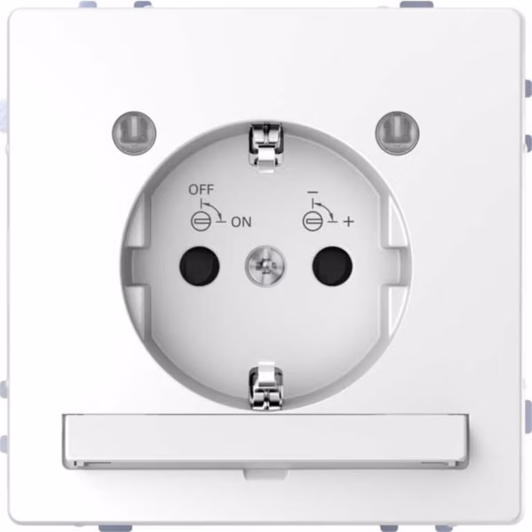 Merten MEG2304-6035 Presa di corrente con modulo di illuminazione LED + protezione tattile avanzata D-Life bianco loto