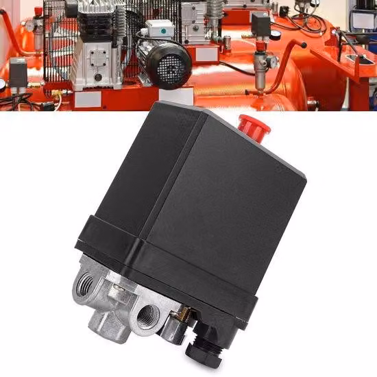 Regolatore per compressore d'aria, triplo interruttore di pressione, controllo meccanico del vapore, modello 175, versione automatica