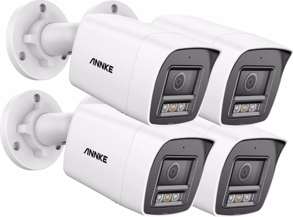 Telecamera di sicurezza, risoluzione 12MP, visione notturna, confezione da 4 telecamere