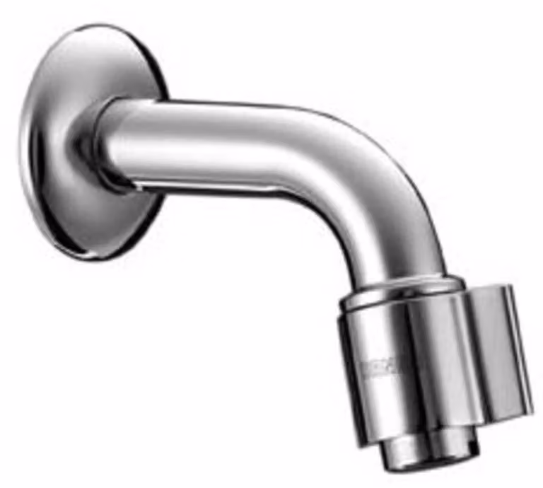 Miscelatore per lavabo da montare a parete, con sporgenza di 106 mm, finitura cromata