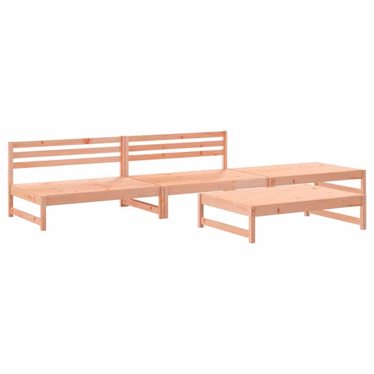 Set Salotto da Giardino 4 pz in Legno Massello di Douglas