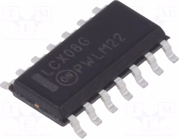 3 ingressi: 2 canali: 4 serie: 2÷3,6 VDC. MC7408DG. Porte, inverter, tecnologia SMD