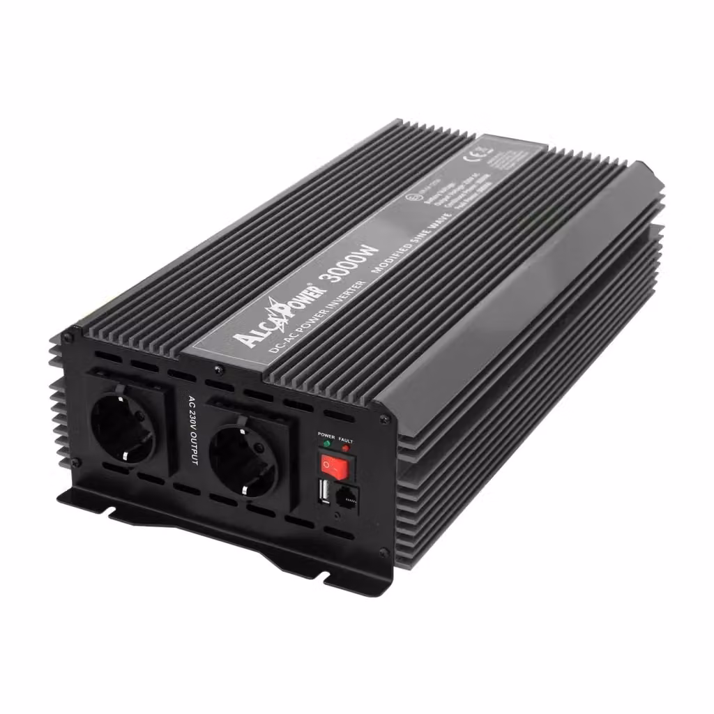 Inverter Alca Power SOFT START IRS3000-24 Nero con USB-C, Input 24V DC, Output 220V AC, 3000W – 2