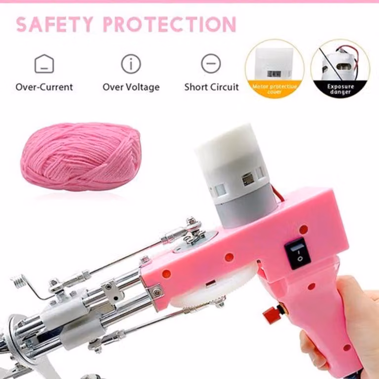 Pistola per applicare la fibra di vetro - Elettrica, 70W - 2-in-1 (taglia e applica la fibra) - Altezza dello strato regolabile - Rosa