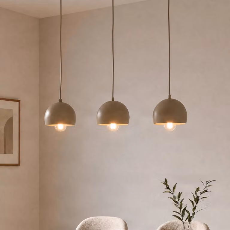 Lampada a sospensione Sool Luminex, dimmerabile, Crema / Ambra, Soggiorno / Sala da pranzo, Metallo, Lampada a sospensione