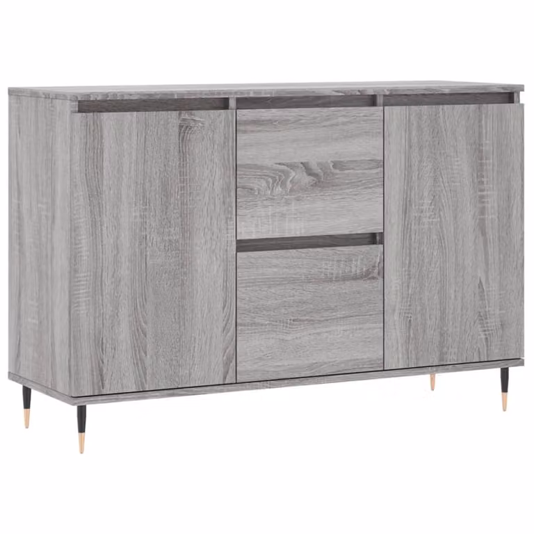 Credenza Grigio Sonoma 101,5x35x70 cm in Legno Multistrato