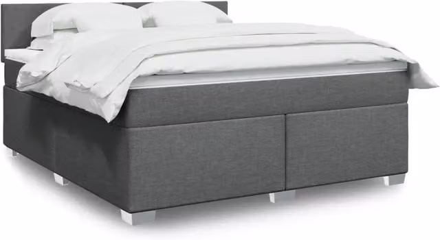 Letto Ibrido con Giroletto a Molle e Materasso vidaXL, Grigio e Bianco, L/P: 180 x 200 cm