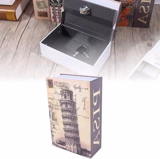 Portagioie con cassetti, design Torre di Pisa, acciaio inossidabile, serratura, portagioie