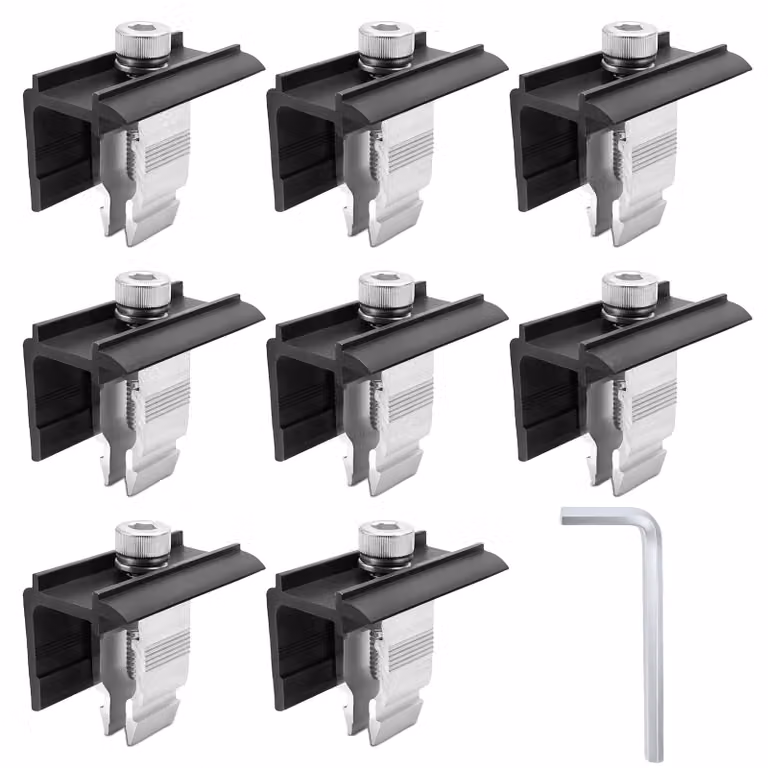 8 morsetti solari, 30 mm, per moduli incorniciati da 30 a 45 mm