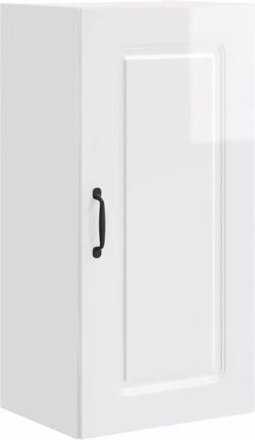 Armadio da cucina rettangolare moderno spazio portaoggetti 40 x 31 x 80 cm in legno multistrato bianco lucido 02_0053707
