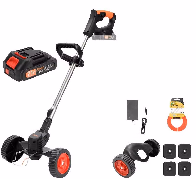 Tagliaerba, batteria agli ioni di litio da 21V, testa regolabile, 1 batteria inclusa