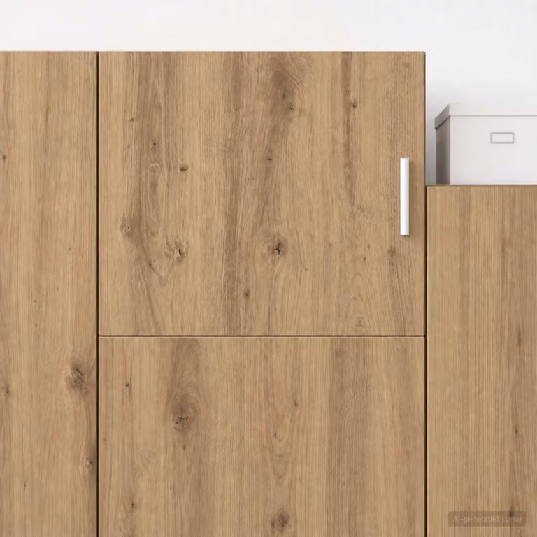 Armadietto a muro vidaXL in legno Rovere Marrone con ante a battente, L 45 cm, P 42,5 cm, H 40 cm