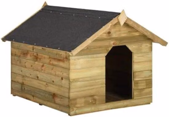 Cuccia per cani in legno - 105,5 x 123,5 x 85 cm