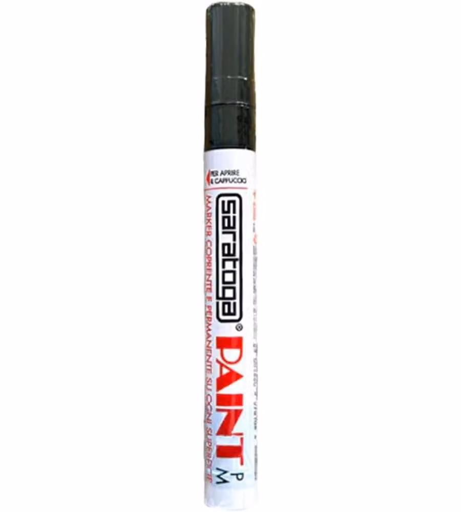 Saratoga Pennarello Indelebile Nero Paint - Punta Media