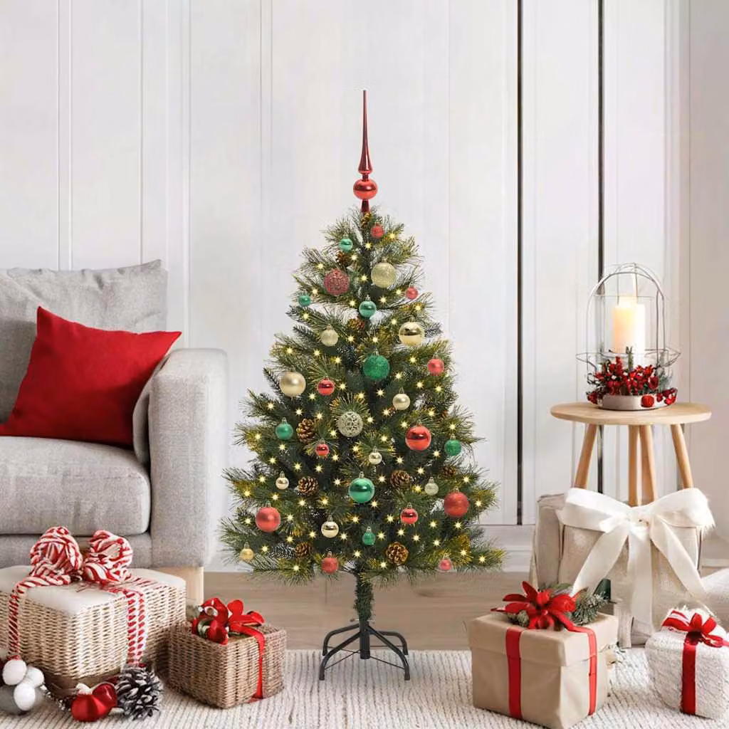 Maison Exclusive - Albero di Natale artificiale pieghevole con pigne, altezza 120 cm