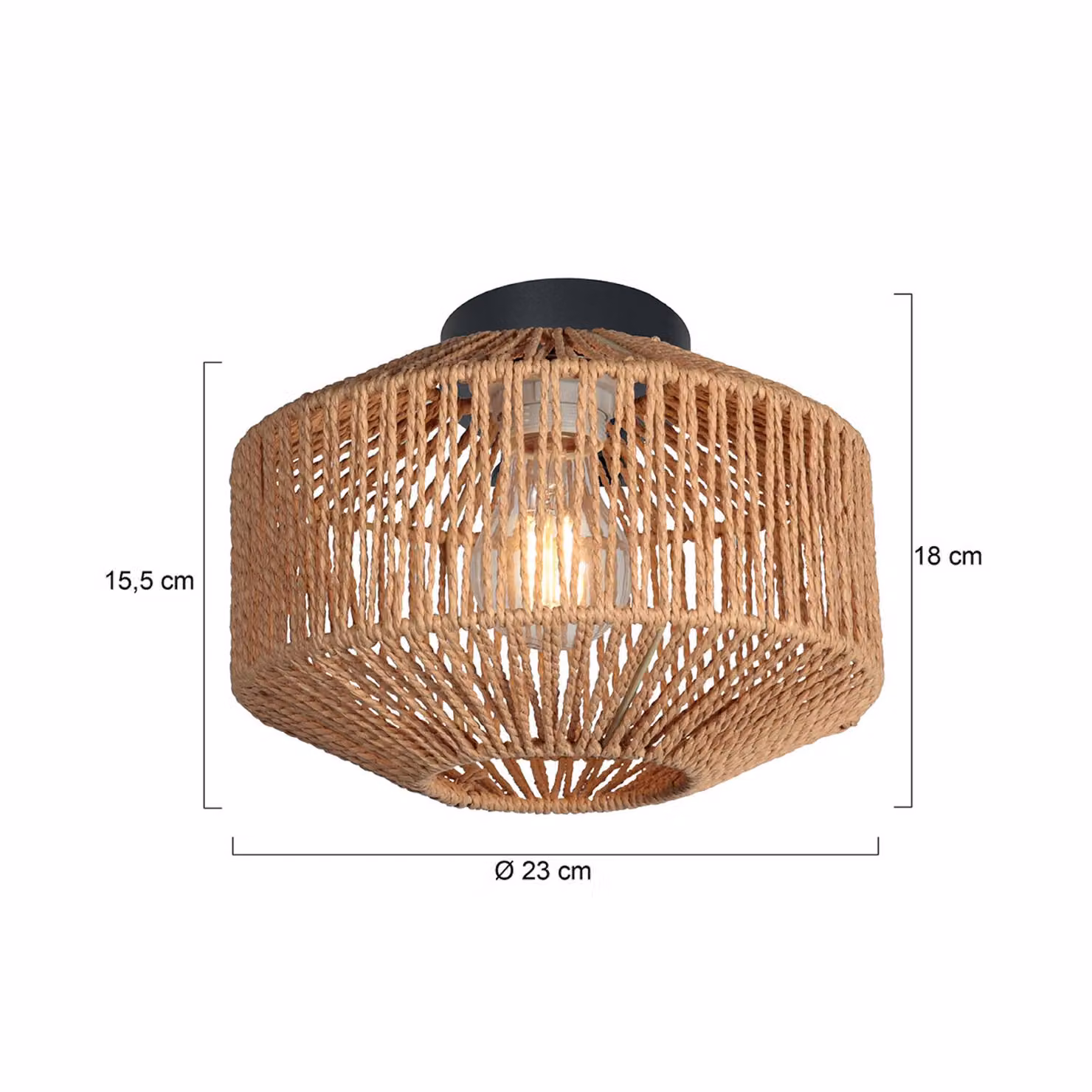 Anne Light Plafoniera soffitto Bloeba, dimmerabile, Nero, Soggiorno / Sala da pranzo, Metallo, Plafoniera