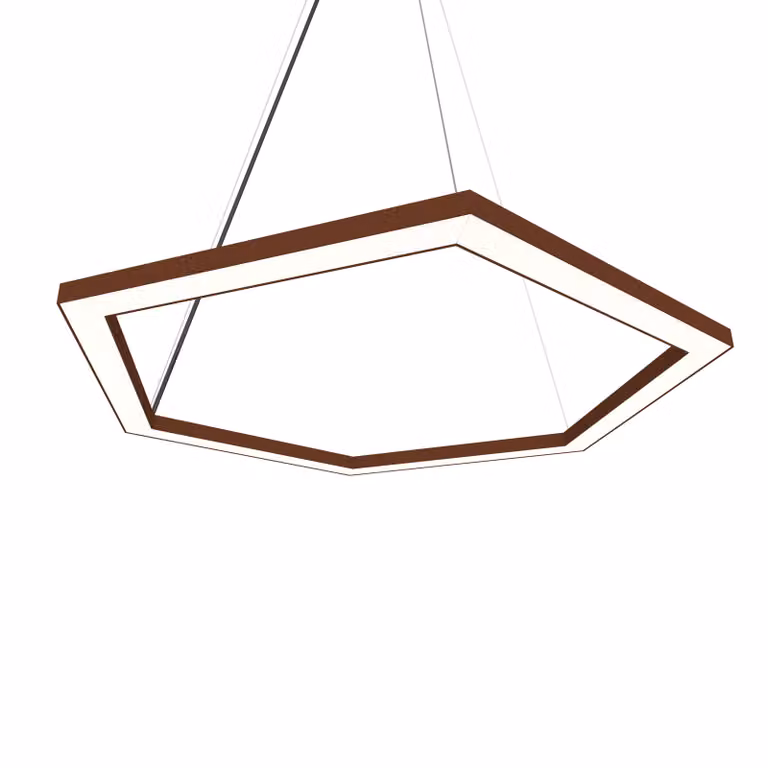 Lampada A Sospensione Esagono D60 Monocolore Opaca