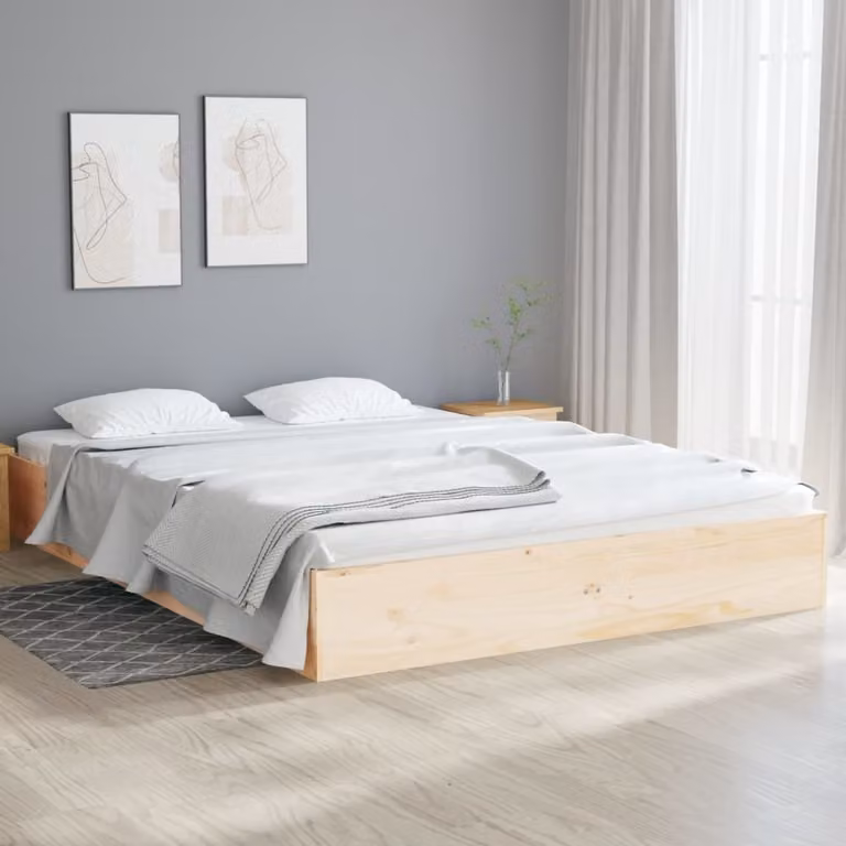 The Living Store Letto in legno massiccio 120x190 cm