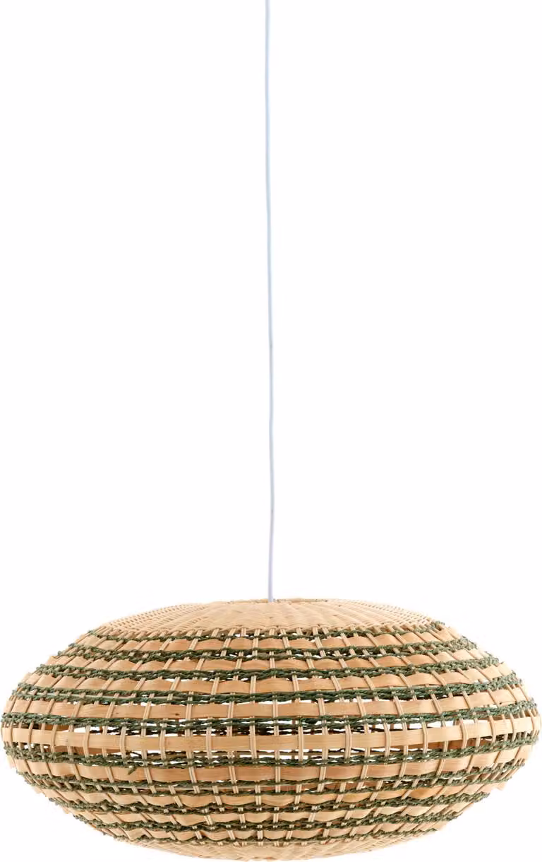 Lampada a sospensione - verde - Tawela - rattan - E27 - 2987076 - Light & Living