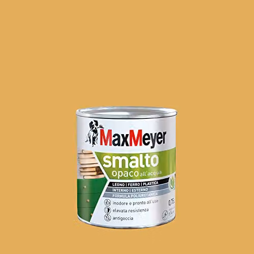 MaxMeyer Smalto Opaco all'acqua Poliuretanico Giallo Estate 0,75 l