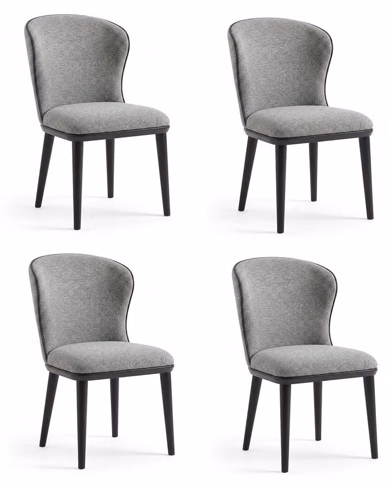 4 sedie, imbottite, dal design moderno, confortevoli, di alta qualità ed eleganti