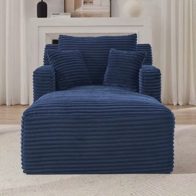 Chaise Longue Divano Letto in Tessuto a Coste ¨C Xylo ¨C Relax, Soggiorno