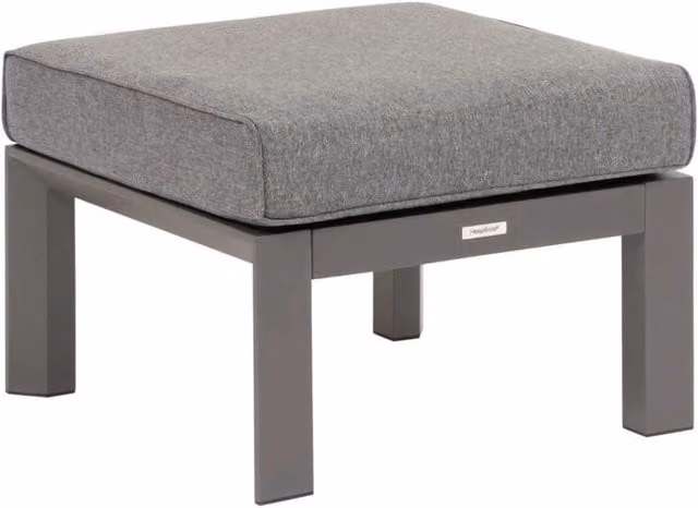 Tavolo da giardino rettangolare Hesperide in alluminio verniciato grigio con cuscini inclusi