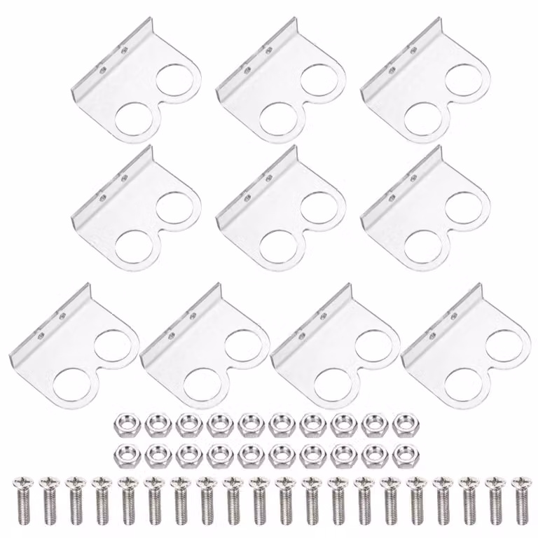 Supporti per sensori a ultrasuoni, set da 10, trasparenti, dimensioni 50x15x35 mm