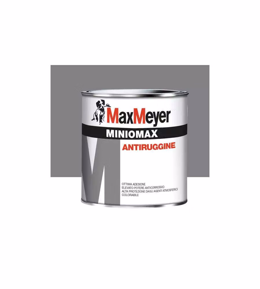 MaxMeyer Antiruggine Miniomax Grigio 0,5L - Alta resistenza